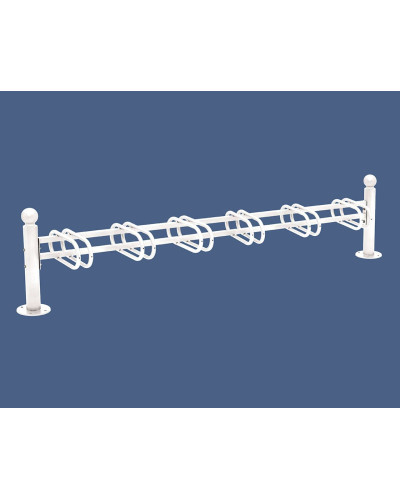 Buy Bicycle Stand Province Kugel, one-sided, 6 bicycles, PROCITY: Metal - Pure White, on base plates. - Buy online