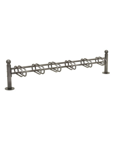 Buy Bicycle Stand Province Sphere, one-sided, 6 bicycles, Procity: Metal - Procity Gray, on floor plates - Shop Online Now