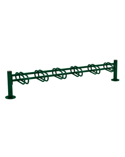 Buy Bicycle Rack Province Brushed Stainless Steel, Single-Sided, 6 Bicycles, PROCITY: Metal - Moss Green, on Base Plates - Shop Online for Delivery