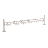 Fahrradständer Province City, einseitig, 6 Fahrräder, PROCITY: Metall - Seidengrau, auf Bodenplatten