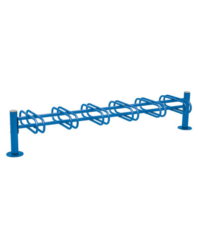Buy Bike stand Province brushed stainless steel, double-sided, 12 bikes, PROCITY: Metal - Gentian blue, on base plates. - Buy in the online store.