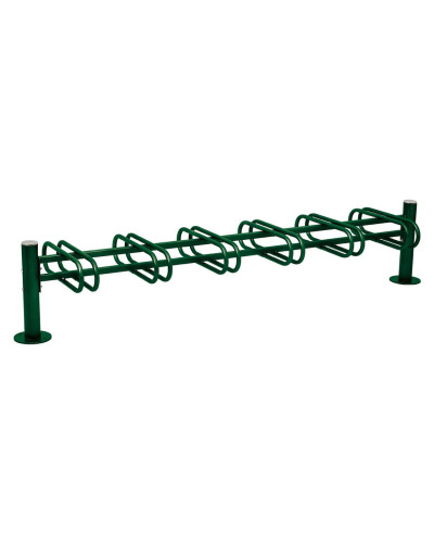 Kaufen Sie Fahrradständer Province aus gebürstetem Edelstahl, doppelseitig, für 12 Fahrräder, PROCITY Metall - Moosgrün auf Bodenplatten im Online-Shop