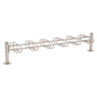 Bike stand Province brushed stainless steel, double-sided, 12 bikes, PROCITY: Metal - Silky grey, on ground plates.