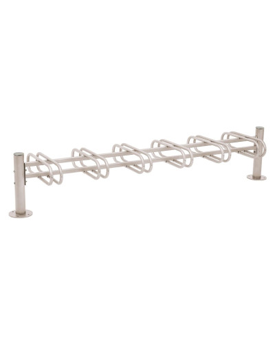 Buy Bike stand Province brushed stainless steel, double-sided, 12 bikes, PROCITY: Metal - Silky grey, on ground plates. - Shop Online with delivery.