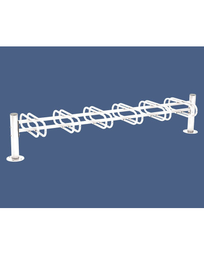 Kaufen Sie Fahrradständer Province aus gebürstetem Edelstahl, doppelseitig, für 12 Fahrräder, PROCITY: Metall - Reinweiß, auf Bodenplatten im Online-Shop.