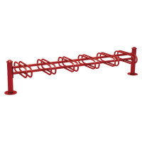 Fahrradständer Province Agora, doppelseitig, 12 Fahrräder, PROCITY: Metall - Purpurrot, auf Bodenplatten