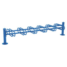 Fahrradständer Province Agora, doppelseitig, 12 Fahrräder, PROCITY: Metall - Enzianblau, auf Bodenplatten