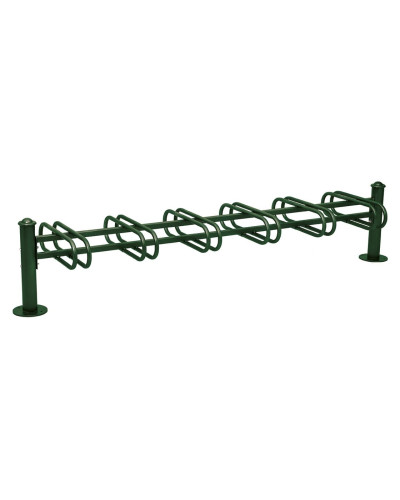 Fahrradständer Province Agora, doppelseitig, 12 Fahrräder, PROCITY: Metall - Moosgrün, auf Bodenplatten - Kaufen Sie im Online-Shop