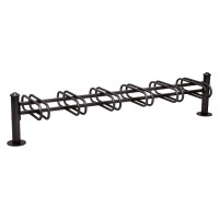 Bike rack Province Agora, double-sided, 12 bikes, PROCITY: Metal - Deep Black, on floor plates.