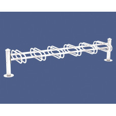 Fahrradständer Province Agora, doppelseitig, 12 Fahrräder, PROCITY: Metall - Reinweiß, auf Bodenplatten