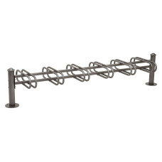 Fahrradständer Province Agora, doppelseitig, 12 Fahrräder, PROCITY: Metall - Procity Grau, auf Bodenplatten