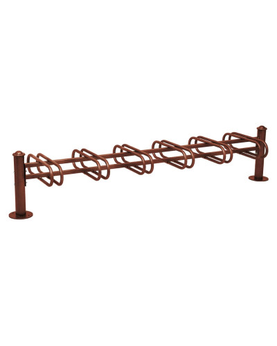 Fahrradständer Province Agora, doppelseitig, 12 Fahrräder, PROCITY: Metall - Rost Corten-Effekt, auf Bodenplatten kaufen Sie im Online-Shop