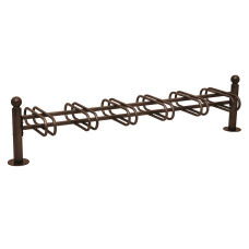 Fahrradständer Province Kugel, doppelseitig, 12 Fahrräder, PROCITY: Metall - Schokoladenbraun, auf Bodenplatten