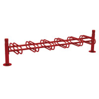 Bicycle stand Province City, double-sided, 12 bikes, PROCITY: Metal - Purple, on floor plates.
