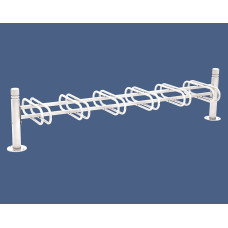 Fahrradständer Province City, doppelseitig, 12 Fahrräder, PROCITY: Metall - Reinweiß, auf Bodenplatten