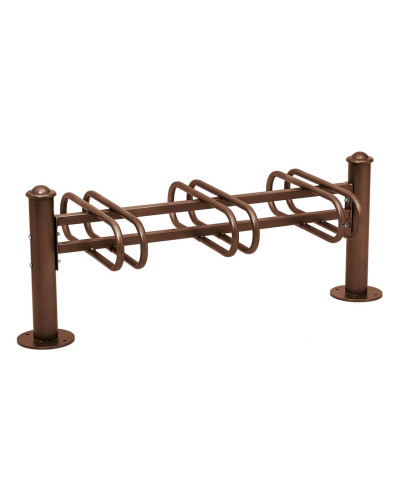Fahrradständer Province Agora, doppelseitig, 6 Fahrräder, PROCITY: Metall - Schokoladenbraun, auf Bodenplatten - Online Shop kaufen.