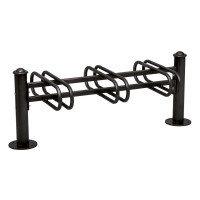 Fahrradständer Province Agora, doppelseitig, 6 Fahrräder, PROCITY: Metall - Tiefschwarz, auf Bodenplatten