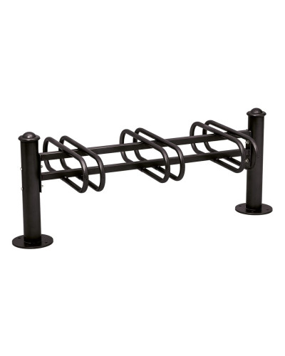 Fahrradständer Province Agora, doppelseitig, 6 Fahrräder, PROCITY: Metall - Tiefschwarz, auf Bodenplatten - Kaufen Sie im Online-Shop