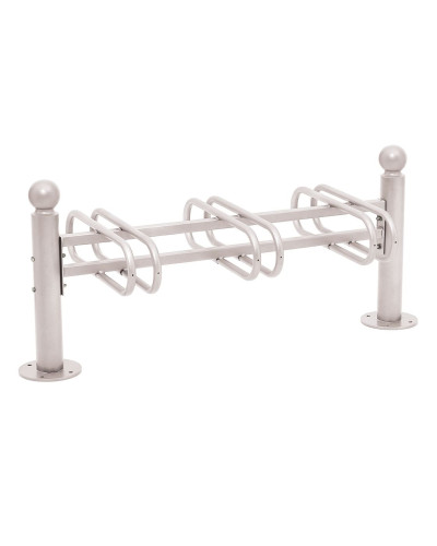 Fahrradständer Province Kugel, doppelseitig, 6 Fahrräder, PROCITY: Metall - Seidengrau, auf Bodenplatten - Kaufen Sie im Online-Shop
