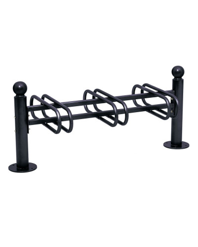 Fahrradständer Province Kugel, doppelseitig, 6 Fahrräder, PROCITY: Metall - Tiefschwarz, auf Bodenplatten - Kaufen Sie im Online-Shop