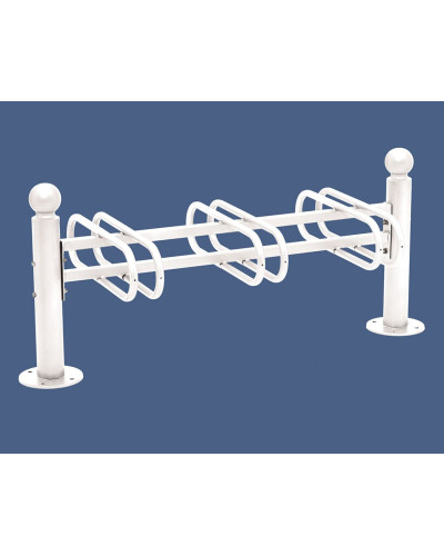 Fahrradständer Province Kugel, doppelseitig, 6 Fahrräder, PROCITY: Metall - Reinweiß, auf Bodenplatten - Kaufen Sie im Online-Shop