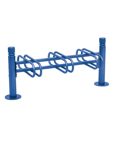 Fahrradständer Province City, doppelseitig, 6 Fahrräder, PROCITY: Metall - Enzianblau, auf Bodenplatten kaufen Sie im Online-Shop