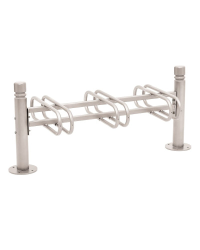 Buy Province City Bike Stand, double-sided, 6 bikes, PROCITY: Metal - Silk Grey, on floor plates - Shop Online. Delivery included.
