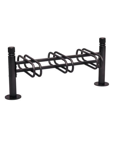 Fahrradständer Province City, doppelseitig, 6 Fahrräder, PROCITY: Metall - Tiefschwarz, auf Bodenplatten - Kaufen Sie im Online-Shop