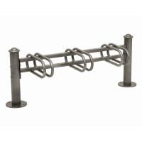 Fahrradständer Province Agora, einseitig, 3 Fahrräder, PROCITY: Metall - Procity Grau, auf Bodenplatten