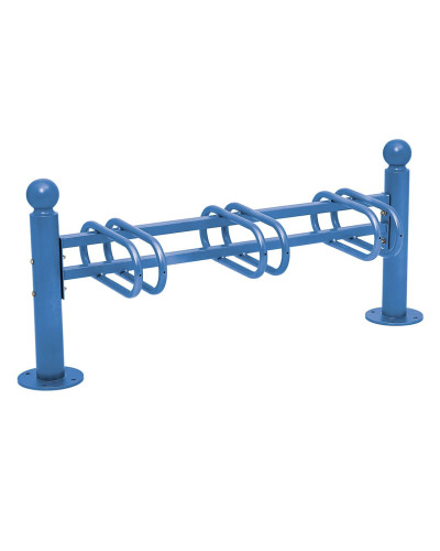 Fahrradständer Province Kugel, einseitig, 3 Fahrräder, PROCITY: Metall - Enzianblau, auf Bodenplatten kaufen Sie im Online-Shop