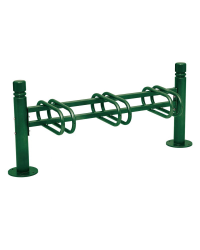 Fahrradständer Province City, einseitig, 3 Fahrräder, PROCITY: Metall - Moosgrün, auf Bodenplatten - Kaufen Sie im Online-Shop.