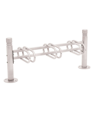Fahrradständer Province City, einseitig, 3 Fahrräder, PROCITY: Metall - Seidengrau, auf Bodenplatten - Kaufen Sie im Online-Shop.