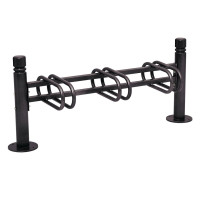 Fahrradständer Province City, einseitig, 3 Fahrräder, PROCITY: Metall - Tiefschwarz, auf Bodenplatten