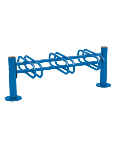 Buy Bike Stand Province Brushed Stainless Steel, Double-Sided, 6 Bikes, PROCITY: Metal - Gentian Blue, on Ground Plates online - Shop Now