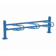 Bicycle Stand Convi, 3 Bicycles, PROCITY: Metal - gentian blue, on floor plates.