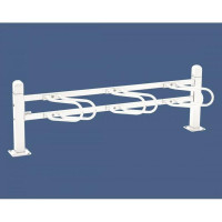 Bicycle rack Convi, 3 bikes, PROCITY: Metal - Pure White, on floor plates.