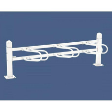 Bicycle rack Convi, 3 bikes, PROCITY: Metal - Pure White, on floor plates.