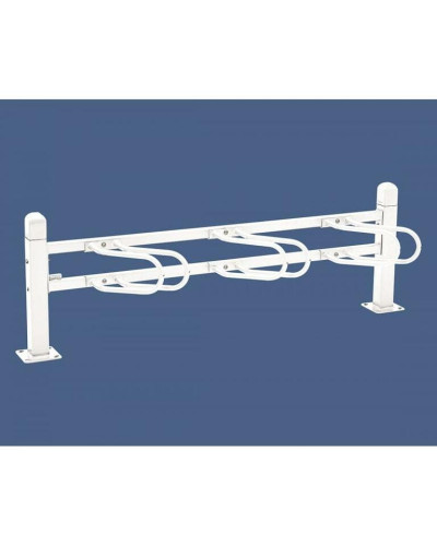 Buy Bicycle rack Convi, 3 bikes, PROCITY: Metal - Pure White, on floor plates online - Order & delivery