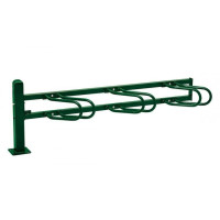 Fahrradständer Convi, erweiterung, 3 Fahrräder, PROCITY: Metall - Moosgrün, auf Bodenplatten