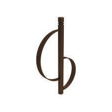 Bicycle stand Province Classic City, 1 bike, PROCITY: Metal - Chocolate Brown, for embedding.