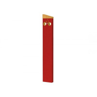 Fahrradbügel Silaos, 1 Fahrrad, PROCITY: Metall und Holz - Purpurrot / Material: helle Eiche, zum Einbetonieren