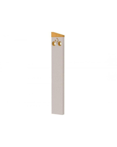 Fahrradbügel Silaos, 1 Fahrrad, PROCITY: Metall und Holz - Seidengrau / Material: helle Eiche, zum Einbetonieren - Online-Shop kaufen