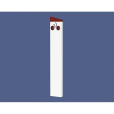 Bike stand Silaos, 1 bike, PROCITY: metal and wood - pure white / Material: mahogany, for embedding.