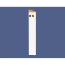 Bike Stand Silaos, 1 Bike, PROCITY: Metal and Wood - Pure White / Material: Light Oak, for Embedding