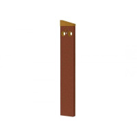 Fahrradbügel Silaos, 1 Fahrrad, PROCITY: Metall und Holz - Rost Corten-Effekt / Material: helle Eiche, zum Einbetonieren