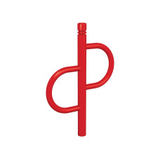 Bicycle rack Province Tradition City, 1 bicycle, PROCITY: Metal and Wood - Traffic Red, for Embedding.