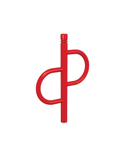 Buy Bicycle rack Province Tradition City, 1 bicycle, PROCITY: Metal and Wood - Traffic Red, for Embedding Online - Shop Now