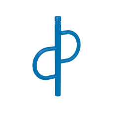 Bicycle Rack Province Tradition City, 1 Bike, PROCITY: Metal and Wood - Gentian Blue, for Embedding.