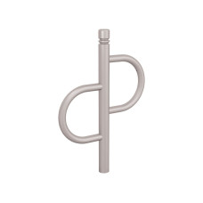 Province Tradition City Bike Rack, 1 Bike, PROCITY: Metal and Wood - Silk Grey, for Embedding.