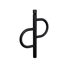 Bicycle stand Province Tradition City, 1 bicycle, PROCITY: metal and wood - deep black, for embedding.